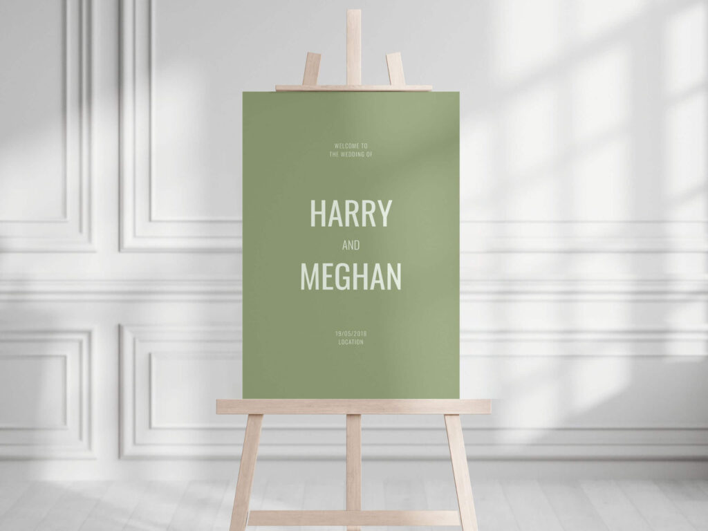 Wedding welcome sign - Harry coloured welcome sign for wedding