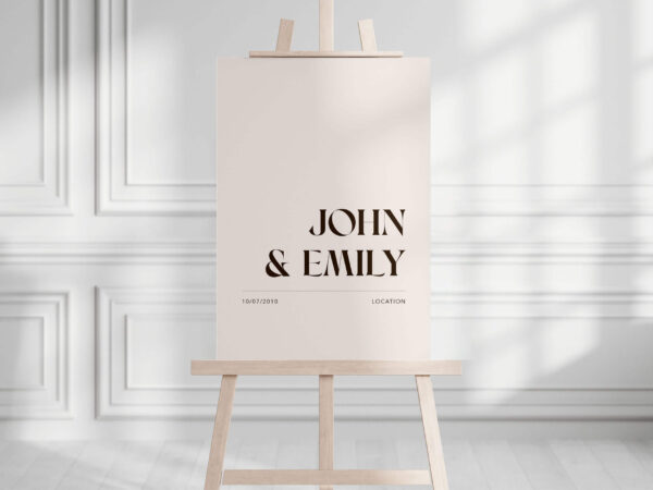 Emily - Coloured Wedding Welcome Sign
