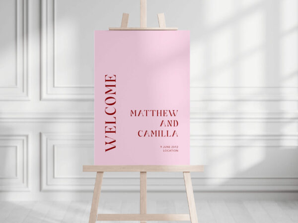 Camilla colour - Wedding Welcome Sign, Mr and Mrs Sign